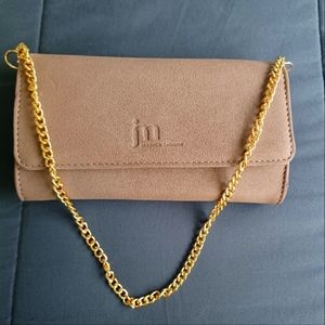 Jessica Moore: suede clutch bag